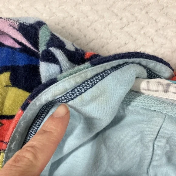 Mini Boden SIze 5-6 Years Shark Towel Swim Cover Blue Hooded Stain - Picture 10 of 10